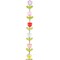 Crystal Lane DIY Glass Garden 7in Tulip Flowers Bead Strand, 9pcs